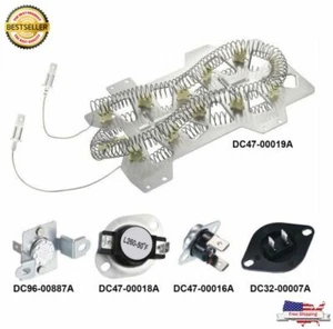 Elemento calefactor y termostato de secadora para Samsung DV220AEW/XAA DV448AEP/XAA-0000 - Imagen 1 de 7