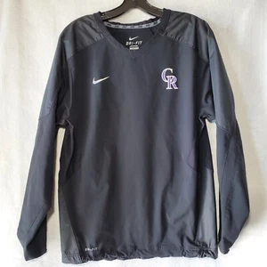 Colorado Rockies Jacket Men's Small Black Adult Vneck Pullover Nike - Picture 1 of 10
