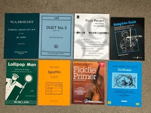 8 Books for Violin: 2 with Piano / 2 Unaccompanied / 1 with CD / 2 Duos / 1 Trio - Picture 1 of 13