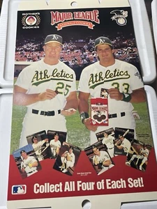 1988 *Oakland A's Mother’s Cookies Huge Store Display Sign McGuire Conseco 18x31 - Picture 1 of 12