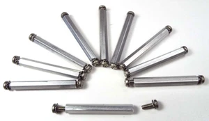 x10 4-40 STANDOFF 1-1/2 LARGO 3/16 HEXAGONAL HEMBRA ALUMINIO CON 20 TORNILLOS SEMS - Imagen 1 de 13