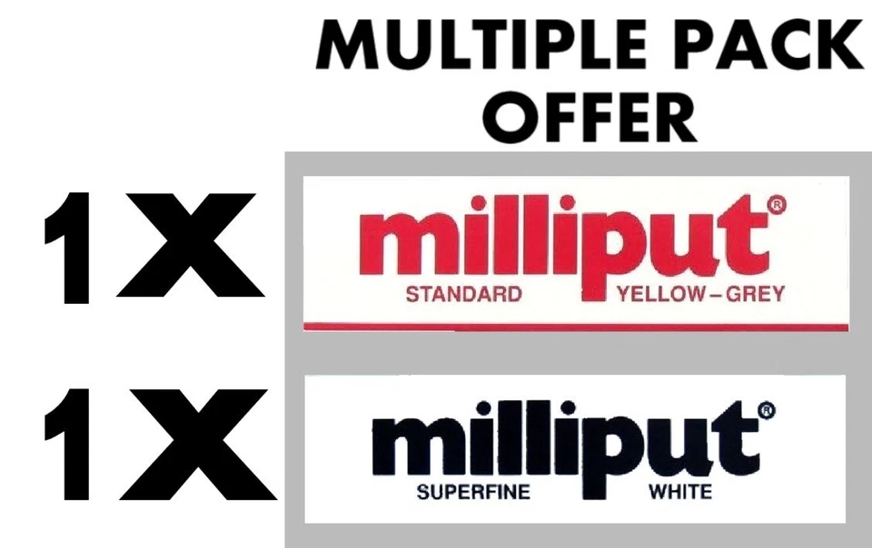 Milliput COMBOx2 = 1xStandard + 1xFine Weiß - Epoxidharz Modelliermasse
