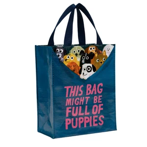 Bolso de Mano Práctico Azul Q Lleno de Cachorros - Imagen 1 de 2