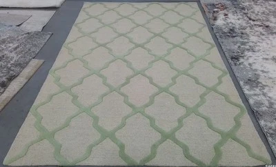 Alfombra MARFIL/VERDE CLARO 6'-0" x 9'-0" defecto precio reducido 1172777363 CAM121N-6 Foto 1 de 4