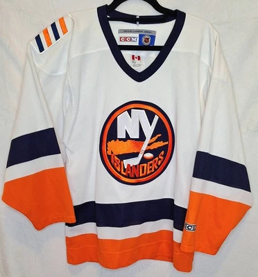 VTG New York Islanders CCM Air-Knit Official NHL Licensed Road Blank Jersey - S - Image 1 of 4