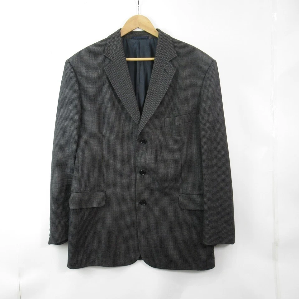 Jaeger Jacket 52 Regular Single Breasted Wool Charcoal Grey Classic - Image 1 of 4