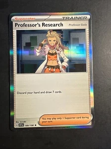 2024 Pokémon Scarlet Violet Holographic Trainer Professors Research 189 Sada - Picture 1 of 2