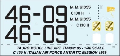 TAURO MODEL TM48/2105 LOCKHEED C-130H HERCULES ANTARTIC MISSION 1989 SCALA 1:48 - Immagine 1 di 2
