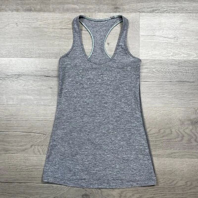 Camiseta sin mangas reversible Lululemon gris jaspeado talla 4 (ver medidas) Foto 1 de 4