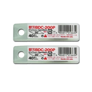 2ea NT Cutter BDC-200P cuchillas paquete de 2 (80ea) 30 grados seguimiento de repuesto dado - Imagen 1 de 4