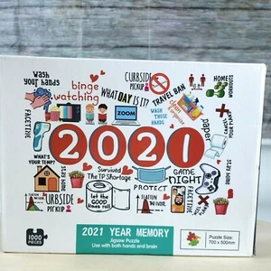 Rompecabezas de 1000 piezas de fiesta de año nuevo 2021 año memoria - Imagen 1 de 6