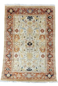 Antique Look Hand Knotted Sultanabad Design Size 5x8ft 100% Pure Wool Pile Rug - Picture 1 of 11