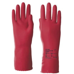 KCL Chem.schutz-Handschuh 722 Camapren Gr7 rot profiliert, velourisi... (6 Paar) - Bild 1 von 1