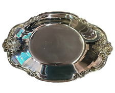 Countess International Silver Company Oval Silver Plate Trinket Dish 8.5" x 5.5"