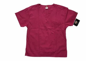 Dickies Scrub Top Women’s Sz XS Shirt Nursing Medical Hot Pink Barbiecore - Picture 1 of 10