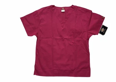 Dickies Scrub Top Women’s Sz XS Shirt Nursing Medical Hot Pink Barbiecore - Image 1 of 4