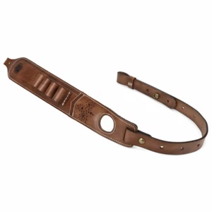 TOURBON Leather 2 Points Gun Sling Shotgun Figner Rest Strap 12GA Ammo Carry - Picture 1 of 17