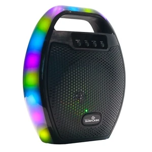 Altavoz Bluetooth 6.5"" Mini Portátil AUX SD/TF FM Radio Exterior Fiesta Luces - Imagen 1 de 6