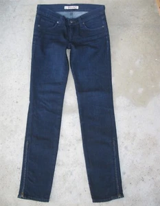 Pantalones de mezclilla ajustados J Brand The Deal talla 24 altura baja con dobladillos con cremallera azul oscuro L 29 - Imagen 1 de 11