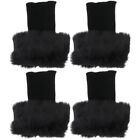 2 Pairs Winter Leg Crochet Knitted Boot Fur Covers Hairy
