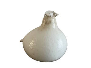 Iittala Finland Oiva Toikka Nuutajarvi Littala White Glass Bird Figurine - Picture 1 of 9