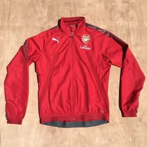 Arsenal Football Training Jacket Red Large Puma Track Top Windbreaker Running - Picture 1 of 15
