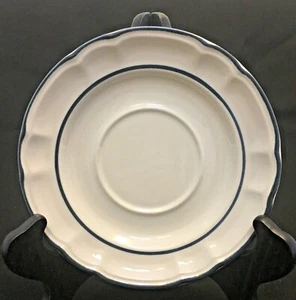 Cumberland Stoneware 6" Saucer By Hearthside Brambleberry Blue Trim - Picture 1 of 4