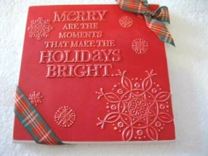 HALLMARK CERAMIC HOLIDAY TRIVET - Imagen 1 de 1