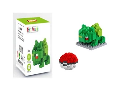 Pokemon Modell Bulbasaur Pokeball Nanoblock kompatibel Micro Brick mit Geschenkbox