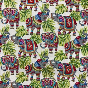 Indian Elephants Luxury Weight Tapestry Upholstery Fabric 54" Wide See Our Video - Picture 1 of 12
