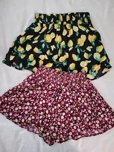 2 pantaloncini Victoria Secret rosa stampa limone e floreale elastico in vita viscosa piccoli - Foto 1 di 4