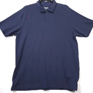 Rhone Delta Pique Polo Shirt Navy Blue 101346 Short Sleeve Stretch Large - Picture 1 of 7