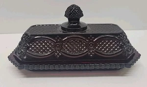 Piatto Burro Vintage Avon Coperto Cape Cod Rosso Rubino 1876 Perfette Condizioni - Foto 1 di 5