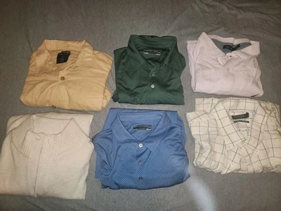 Lot Of 6 Assorted Button Shirts With Sweater Mens Size 3XB Used - Image 1 of 4