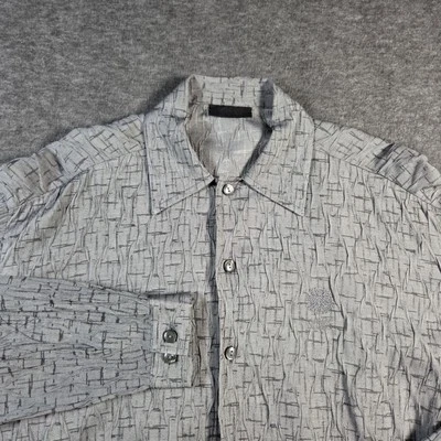 Рубашка с длинным рукавом на пуговицах Versace Classic V2 3D вязаная текстура узор мужская 37 - Изображение 1 из 4