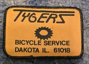 TYGERS Bicycle Repair Service Cloth Printed Patch Dakota Illinois Good Condition - Picture 1 of 3