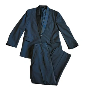 Traje de Esmoquin Banana Republic Vitale Barberis Canonico Dos Piezas Lana Seda Talla 44R - Imagen 1 de 16