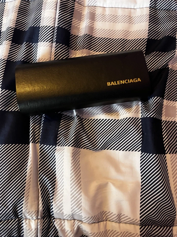 Gafas de sol Balenciaga con estuche de cuero negro auténticas para hombre negras/doradas Foto 1 de 1