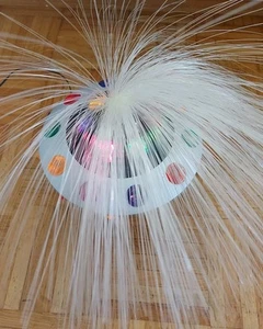 Ufolampe Fiberglas Optic UFO Disco Light Øca 21 cm drehend 3 Füße - Bild 1 von 7