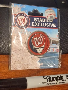 GRATEFUL DEAD Washington Nationals MLB STADIUM EXCLUSIVE Collectible Pin RARE - Picture 1 of 3