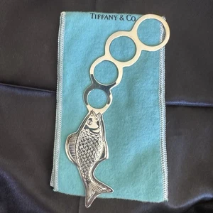 TIFFANY & CO. - STERLING SILVER 6'' FISH BUBBLE BLOWER - Picture 1 of 7