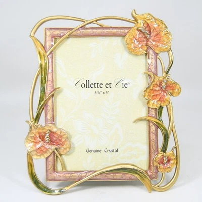 Marco de fotos Collett Et Cie Calla esmalte cristal lirio 3,5x5" oro rosa Foto 1 de 4