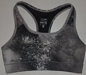 Nike Aerial Galaxy Grey Splatter Training Bra Crop Top Small XS - EUC - Picture 1 of 3