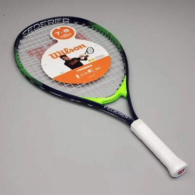 WILSON Federer Junior Tennis Racquet Ages 7-8 23" Grip 3-5/8" Green/Blue WR02932