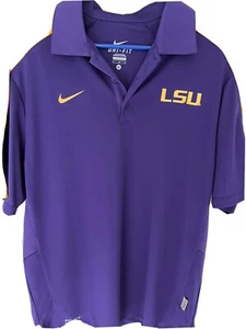 Nike Dri Fit LSU Tigers Polo Shirt Men’s Medium New - Picture 1 of 4