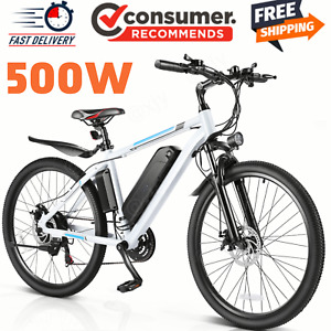 500W Electric Bike for Adults,26'' Ebike 21 Speed Gears 50 Miles Commute Bicycle