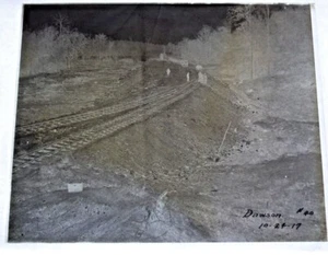 Placa fotográfica de vidrio aprox. 1917 - Construcción del ferrocarril central de Illinois - KY gu - Imagen 1 de 4