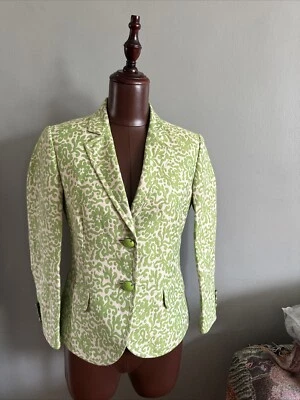 Blazer/Traje Chaqueta Pre-O J Crew Verde Lima/Beige 2 Botones Cierre Frontal Talla:2 Foto 1 de 3