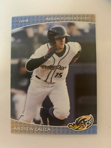 Andrew Calica Card 2018 Akron Rubber Ducks Team Card