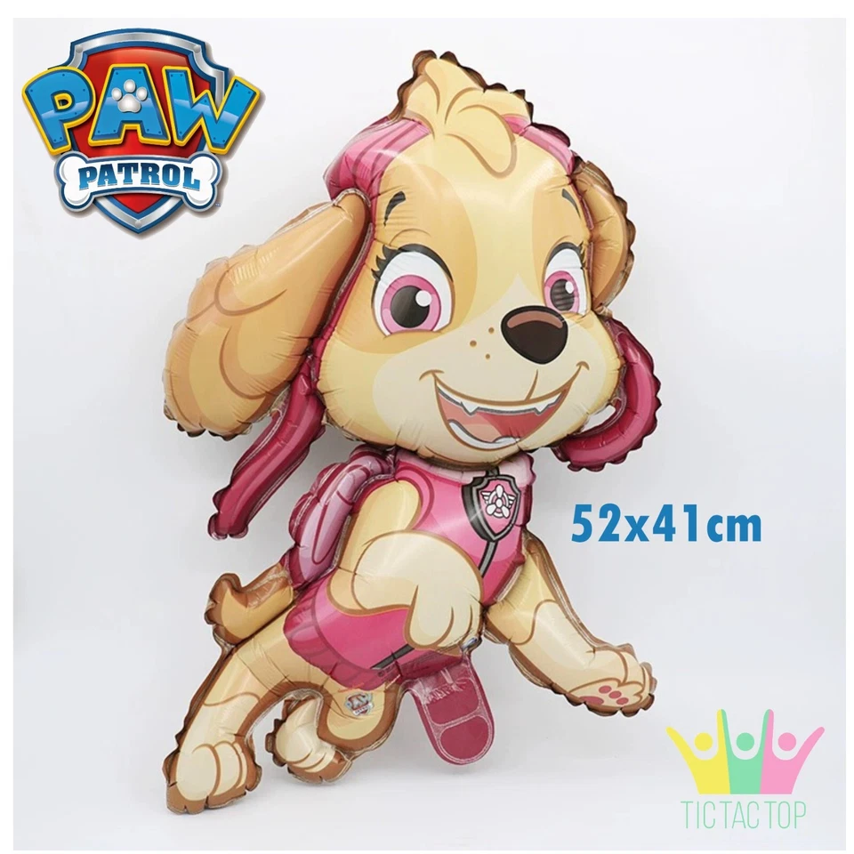 1x Paw Patrol Skye Air Balloon Foil. Lolly Loot Bag Cake Party Cupcake Deco Flag - image 1 of 1